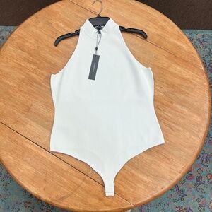 BCBGMXAZRIA BODYSUIT GARDENIA 2BX6S08-GAR NWT